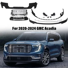 Complete Front Bumper Cover Grille Assembly Kit Fits 2020-2024 GMC Acadia