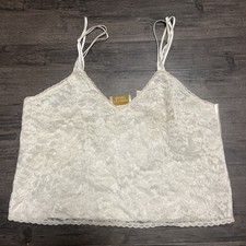 Vintage Gold Label Victoria's Secret Sheer Lace Cami Lingerie Top Sz L