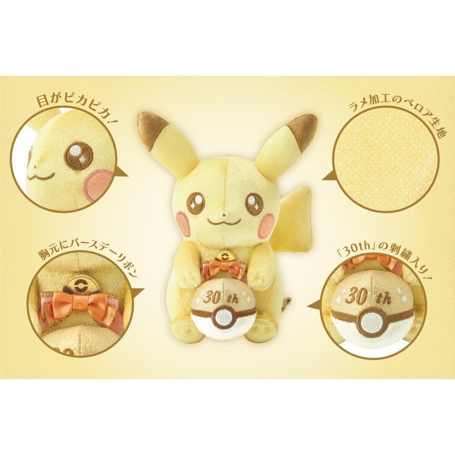 Pokemon 30th Anniversary Pikachu Plush & Mascot Set Limited JP