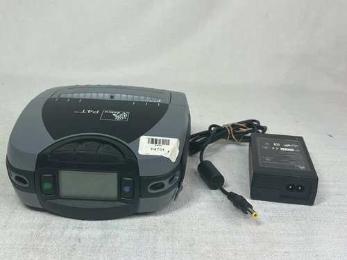 Zebra P4T Thermal Label Printer P4D-0UG00000-00 w/ Battery,  Adapter READ DESC