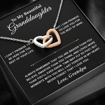 To My Granddaughter Necklace, Birthday Gift For Granddaughter, Birthday Gifts