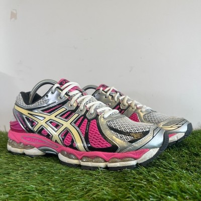 Asics Turnschuhe Größe 7,5 Damen rosa Gel-Nimbus 15 Fluidride niedrige Laufschuhe
