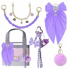 Purple Tote Bag Decor Kit, Bow Charms for YETI Camino Gift