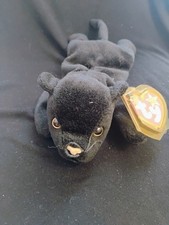 Ty Velvet 1997 Black Panther Cat 4 Th Gen PVC 8 Beanie Baby MWMT