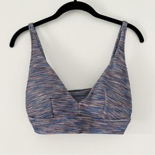 NWOT aerie Multicolor Waffle Triangle Bikini Top - Blue/Purple