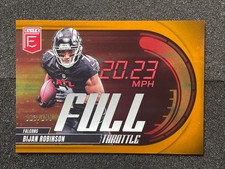 2025 Panini Donruss Elite - Full Throttle Bijan Robinson #22 Orange /199 Falcons