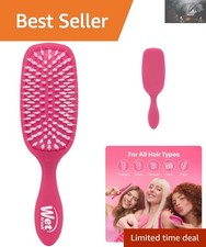 Elegant Pink Frost Smooth Styler Brush - Anti-Frizz, Detangling, All Hair Types
