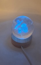 3D Jellyfish Crystal Ball LED Night Light Color Changing Home Decor Figurine