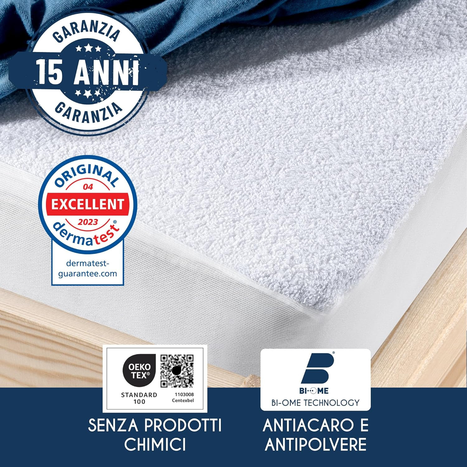 Coprimaterasso Lettino 60X120 Cm Impermeabile per Neonati– Morbido E Traspirante foto 3