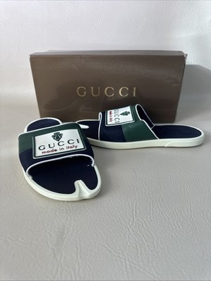 Gucci Sandals Pelle S Gomma Nappa Moorea/Nap. Moorea/Nyl. Verde/Great WTE/Blue.