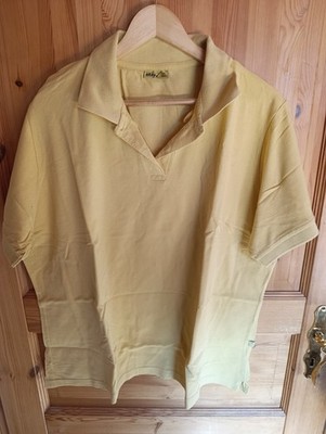 Damen Poloshirt Gelb 3XL 50/52 Okay Baumwolle
