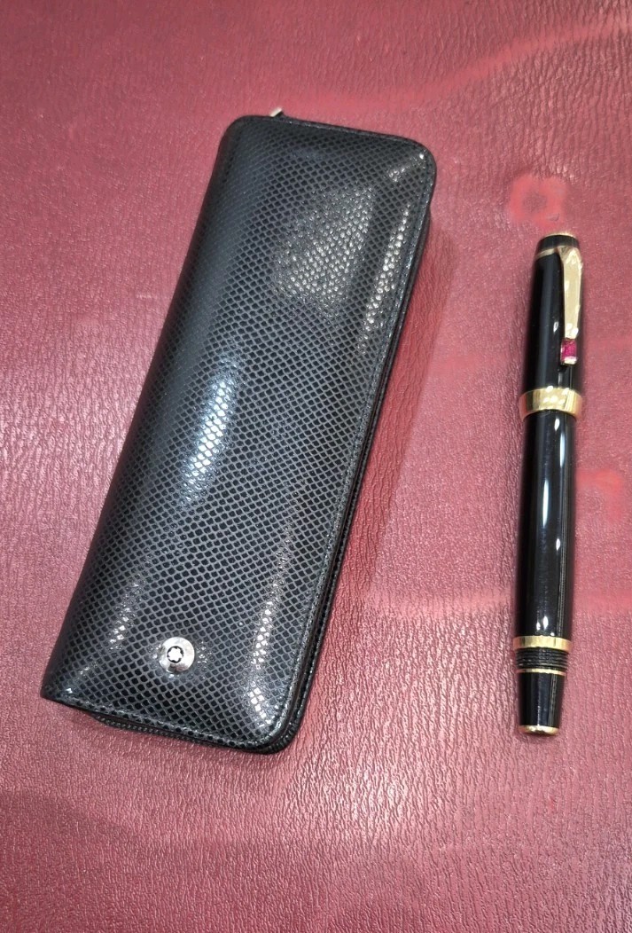 Montblanc Boheme Red Stone Rollerball + Etui Black Leather
