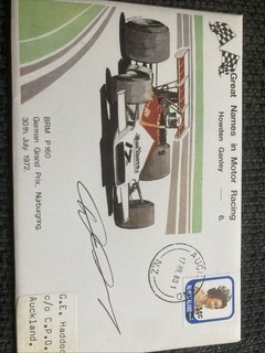 Great Names In Motor Racing Howden Ganley Number 6 Ink Signed First Day Cover
