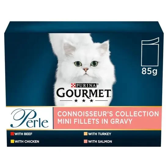 GOURMET Perle Connoisseur's Collection in Gravy Wet Cat Food 48 x 85g Pouches