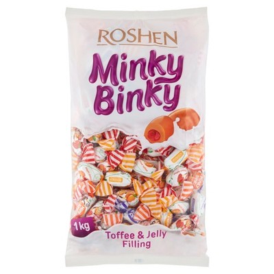 4823077611926 Roshen Minky Binky Toffi z nadzieniem z galaretki 1kg ROSHEN