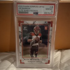 2020 Panini Donruss Optic Elite Series Rookies Joe Burrow PSA 10