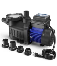AQUASTRONG 3/4 HP Above Ground Pool Pump w Timer Powerful Self-Priming Pump 115V