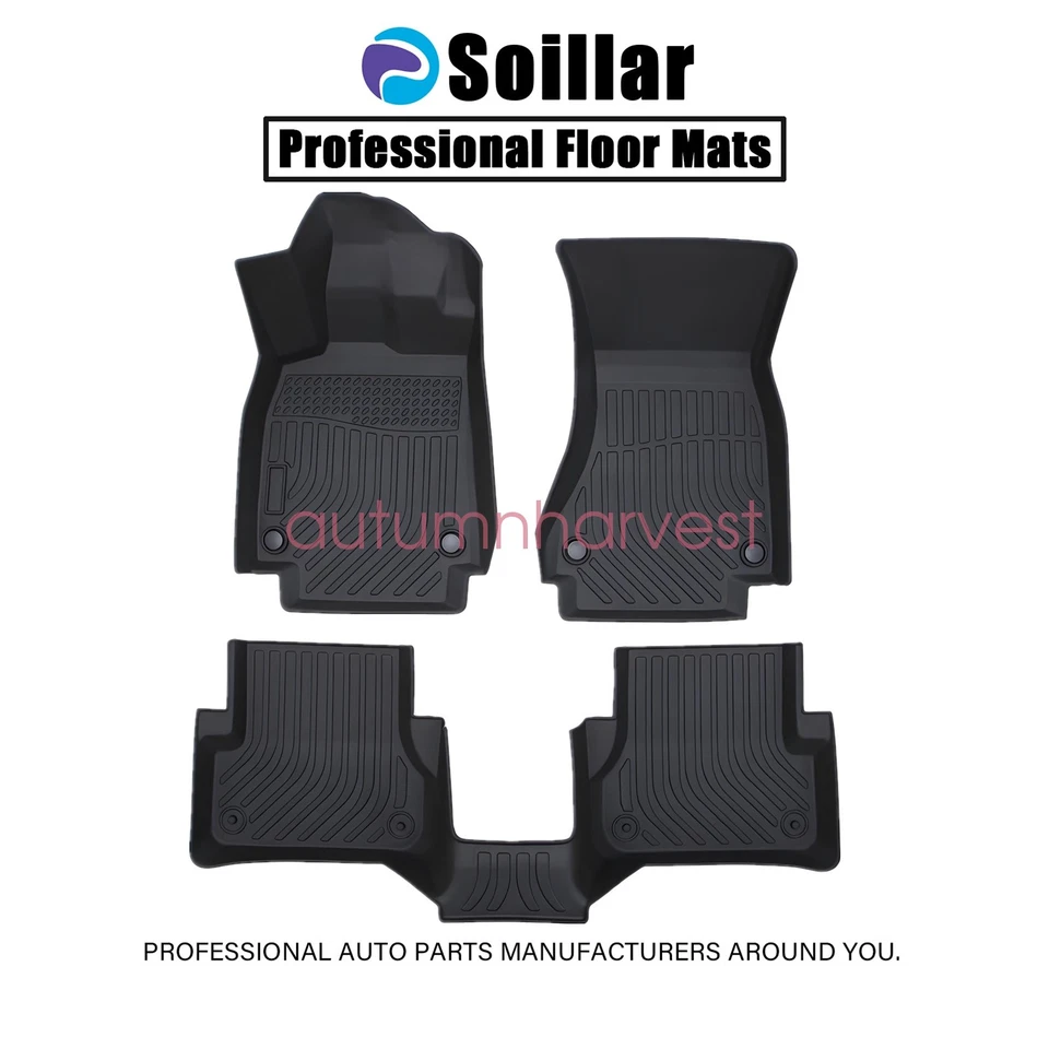 3D TPE Floor Mats Liners For 2012-2018 Audi A6 A7 Quattro RS7 S6 S7 All Weather - Изображение 2 из 4