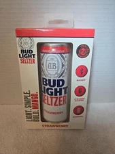 Bud Light Seltzer Can Speaker Bluetooth Rechargeable Strawberry