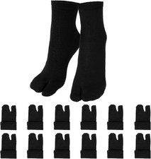 6 Pairs Flip Flop Socks Elastic Tabi Split Toe Socks Wicking Cotton Sock Non Sl