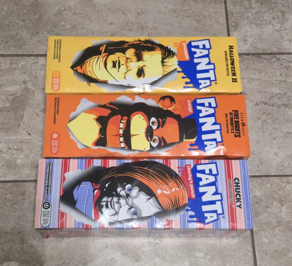 [Paquete de 3] FANTA | 2025 Halloween lata 12 oz - Freddy Fazbear, Michael Myers, Chucky Foto 2 de 4