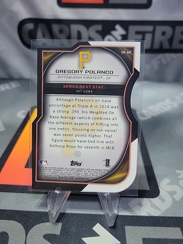 2015 Bowman Chrom Serie Next Stanzschnitte #SNGP Gregory Polanco - Bild 2 von 2