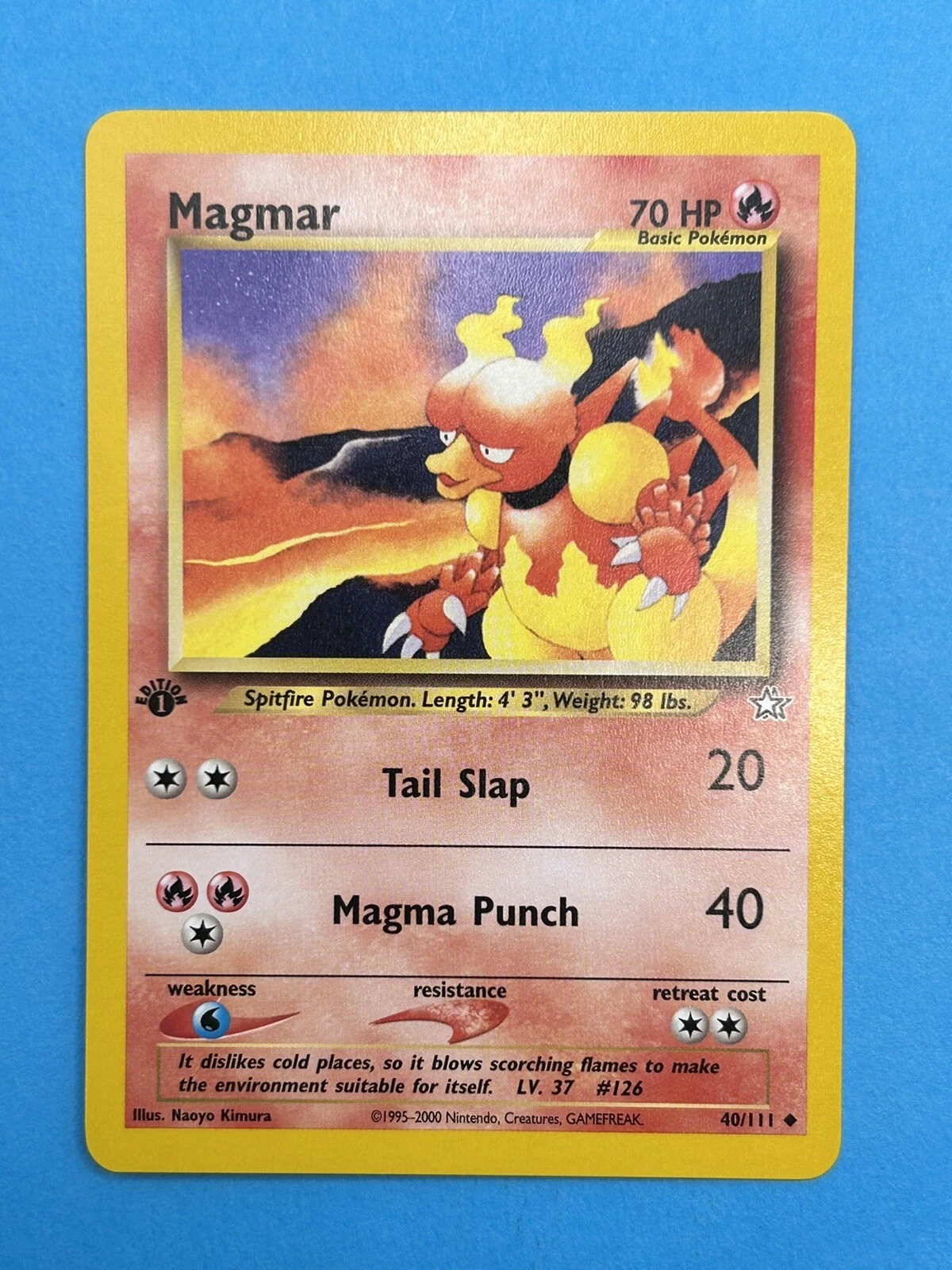 MAGMAR Pokemon Card - WOTC - 1st Edition - Neo Genesis - 40/111 - NM