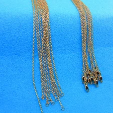Wholesale 5X 16-18-20-22-24-26-28-30"18K Yellow GOLD Filled Rolo CHAIN NECKLACE
