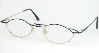 Vintage Essilor EE Mod 406 007 GOLD /BLUE /BLACK EYEGLASSES GLASSES 50-19-135mm