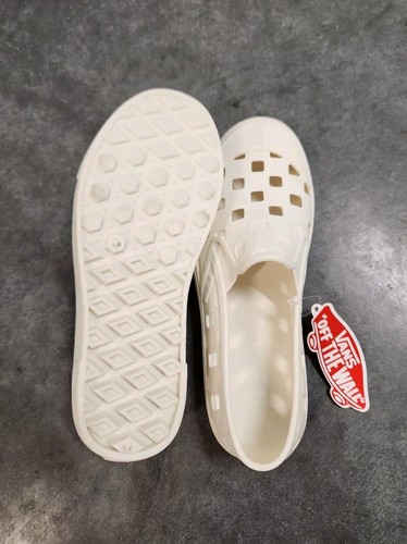 NEW VANS Ivory TRK Slip Ons Rubber Unisex - Picture 8 of 12