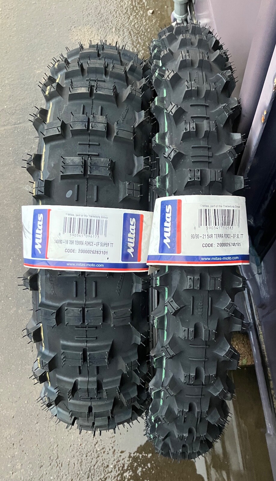 MITAS Terra ForceEF 140/18 + 21 FIM (ROAD LEGAL) Enduro TYRE COMBO eBay