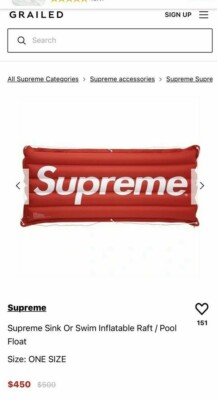 Supreme 13ss Inflatable Raft ビーチマット New SUPREME Inflatable Raft x SS13 x Box Logo Sink or Swim