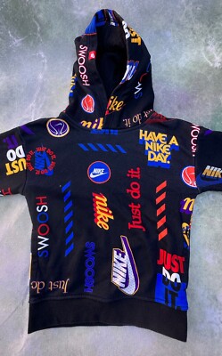 nike swoosh print hoodie
