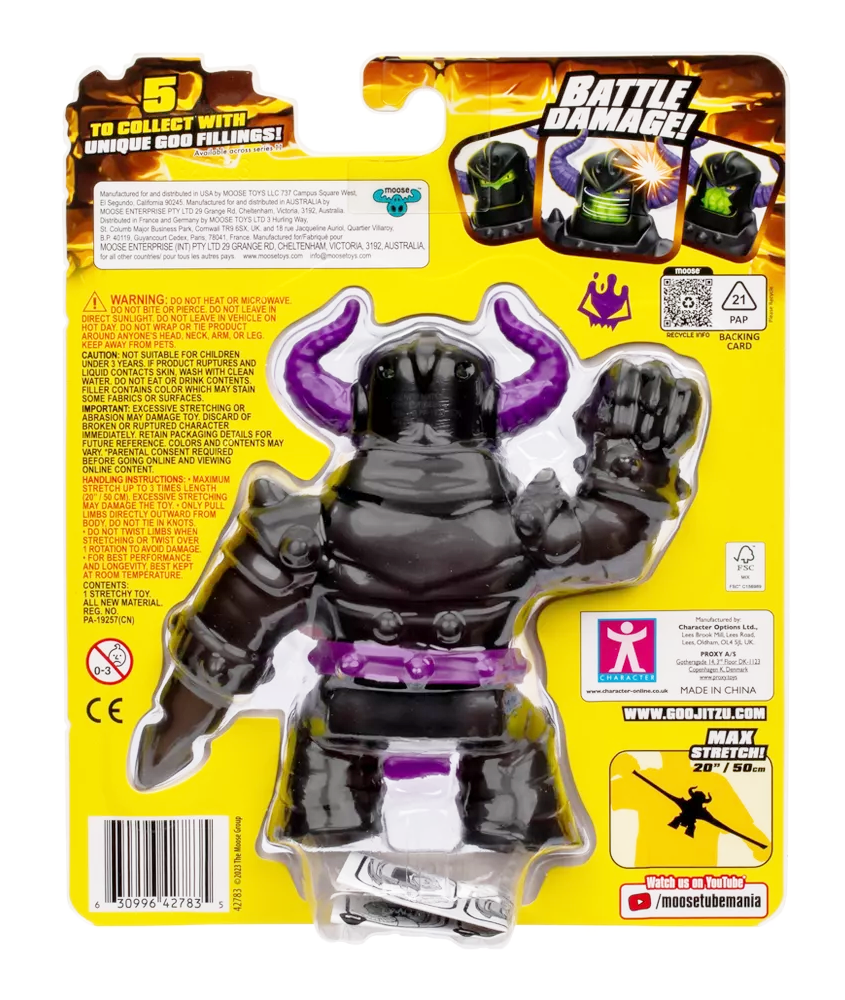 Goo Jit Zu Stretchy Stretch Strikers Ultra Rare Black Knight