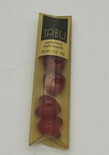 Vintage Tabu Perfumed Bath Beads Red Heart Net Wt. 1 oz /30g NIP