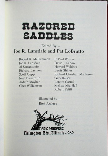 RAZORED SADDLES (1989) Joe Lansdale SIGNED Horror Anthology - Dark Harvest 1st - Imagen 6 de 10