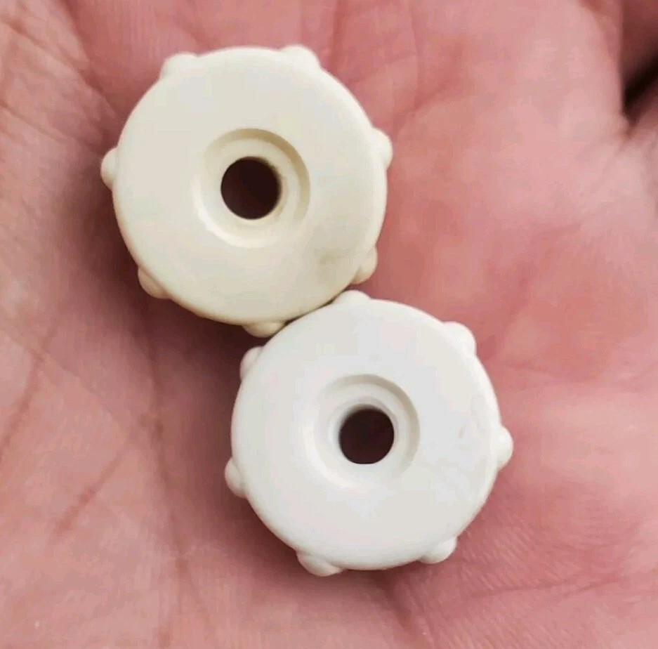 JUEGO DE 2 TUERCAS PORSCHE 944 951 968 MARCADOR LATERAL LUZ TUERCA PLÁSTICO BLANCO PERILLA DELANTERA Foto 4 de 4