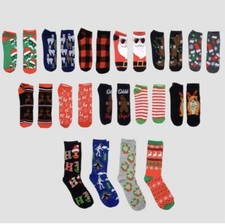 Men's Holiday 15 Days of Socks Advent Calendar - Assorted Colors One Size NEW