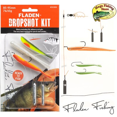 FLADEN Dropshot System Set - Drop Shot Montage - Barsch Zander Hecht