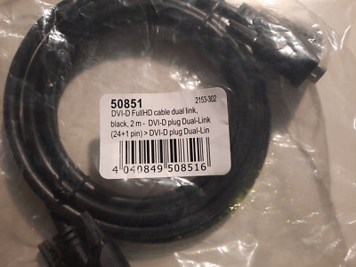 DVI-D Full HD cable 50851 dual link black 2m -new- 