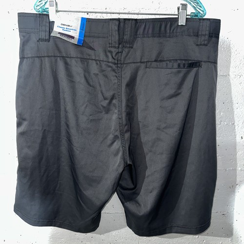 Denali Men's Flat Front Comfort Flex Waist Polyester Gray Hybrid Tech Shorts 38 - Picture 2 of 9