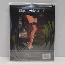 Elegant Moments Style 1775 Black Fishnet Thigh Hi w/Lace Top OSFM 90-160lb.