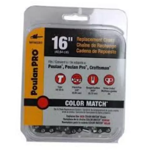 Poulan 16 inch chainsaw chain deals