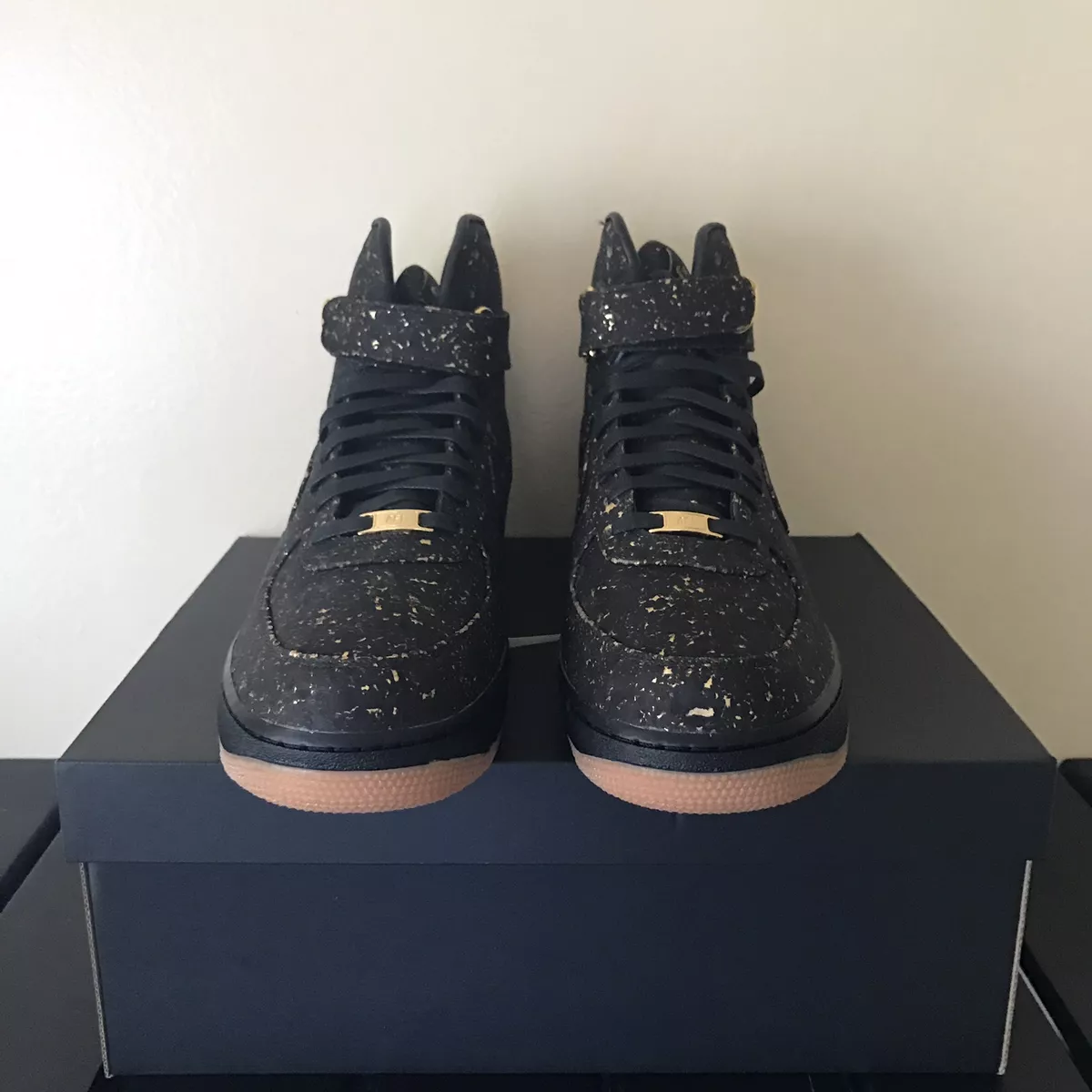 Nike Air Force 1 High Premium Cork Gold Golden State Warriors Sz