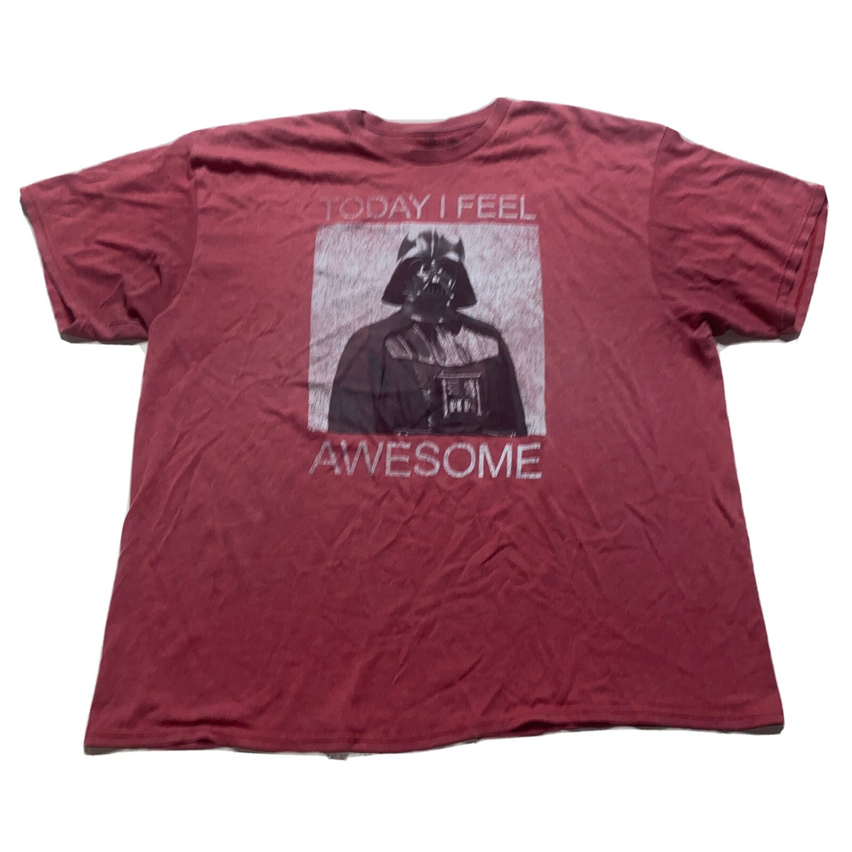 Star Wars Darth Vader today I feel awesome funny red t-shirt 2XL