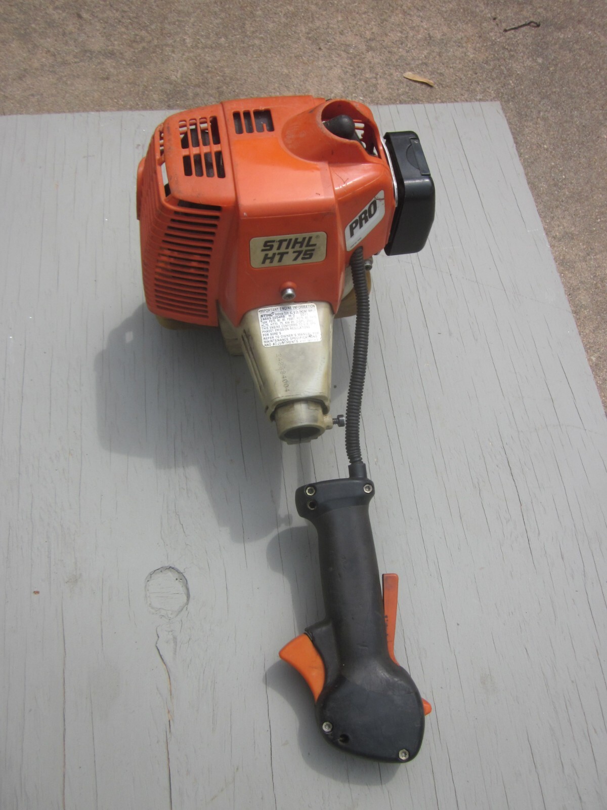 STIHL HT75 Pole Saw / Trimmer 25.4cc Engine Powerhead & Throttle / runs
