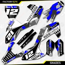 Blue Shades Racing Graphics Kit fit 16-18 Husqvarna TC FC 125 250 300 450