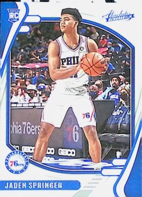 2021-22 Panini Chronicles NBA Philadelphia 76ers Absolute Jaden Springer RC