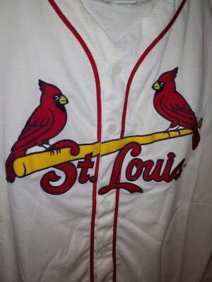 St Louis Cardinals White  SGA Scott Credit Union Jersey XL ( Lot Of 2 ) NICE 