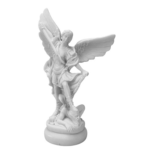 Small Saint St Michael Archangel Defeated Lucifer Greek Statue Sculpture 6.7in - Picture 2 of 5